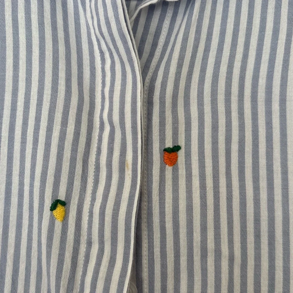 Rails Taylor Embroidered Citrus Button Up Cotton Blend Blouse - Picture 6 of 8